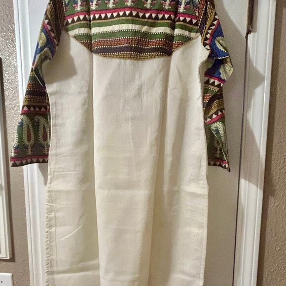 White cotton dobby kurta - Picture 2 of 6